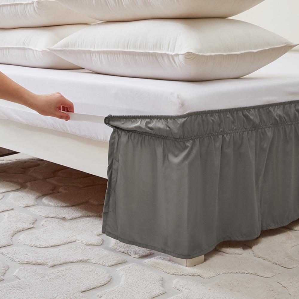 Wrap Around Style Bed Skirt Fade Resistant Bed Protector Bed Accessory Bed Dust Cover  Hotel