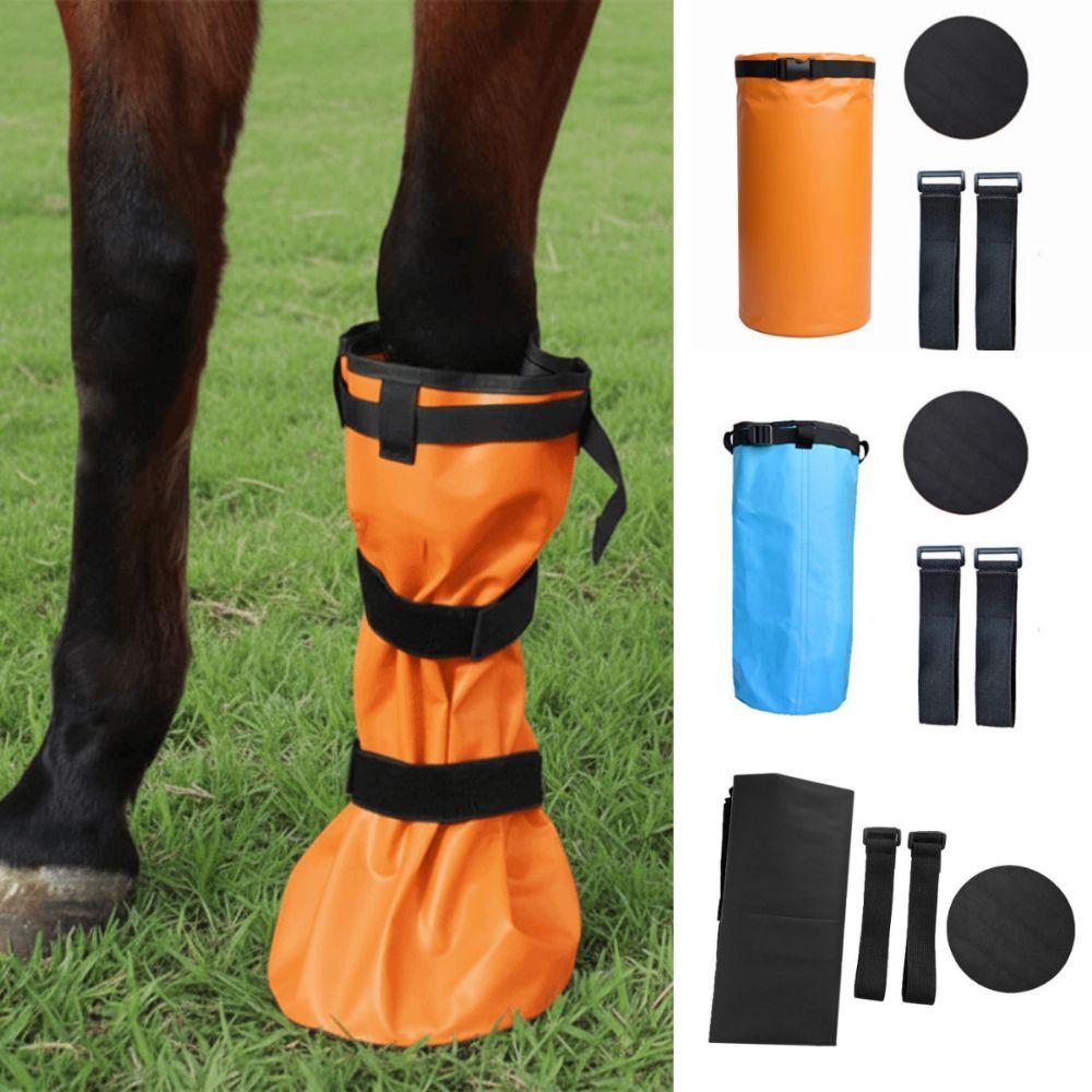 Elastic Bands Hoof Soaking Boot Easy Use Design Hooves Care Treatment Common Equine Hooves