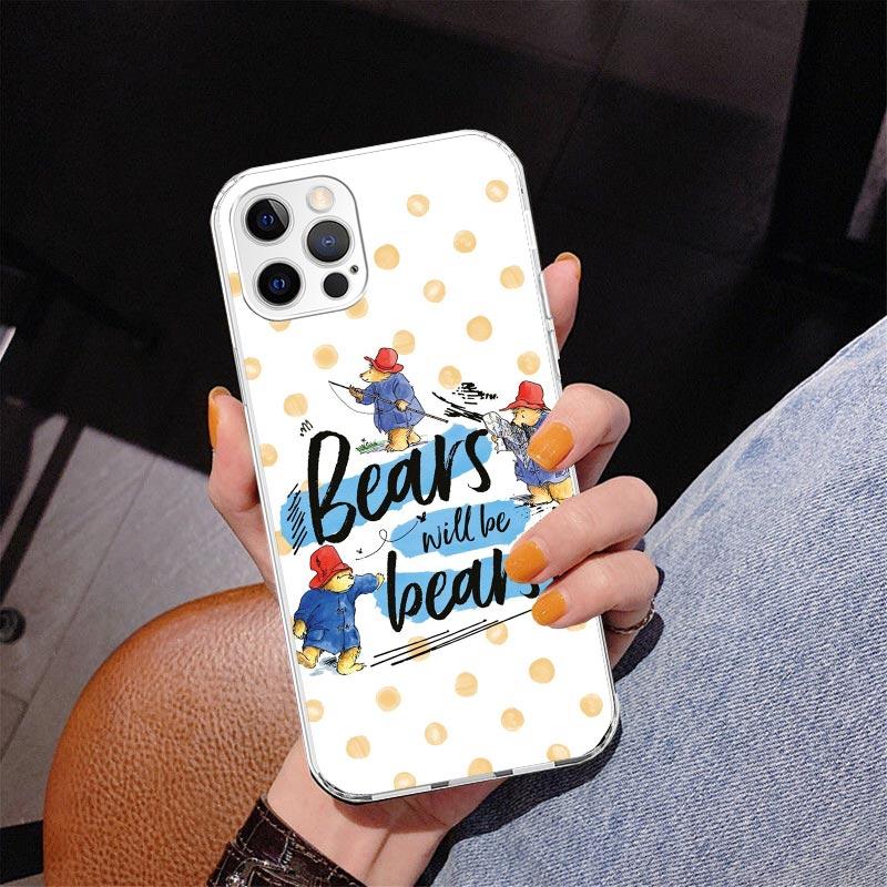 Cute P-PaddingtonS Bear Phone Case For iPhone 13 12 Mini 11 Pro Max XS XR X SE 7 8 Plus 5S 5 6S 6 Gift Print Cover Fundas