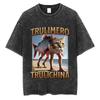 Washed Vintage Tshirt Italian Brainrot Cappuccino Assasino Funny Meme T Shirts Men Women Fashion Oversized Streetwear Tshirt