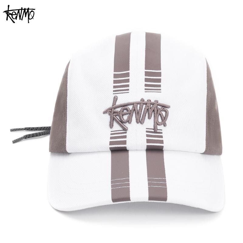 Kemer Hip Hop Striped Baseball Hat, 3D Embroidered Logo Duck Tongue Hat, Street Hat