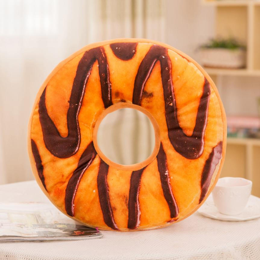 Мягкая плюшевая подушка, мягкая подушка для сиденья, сладкий пончик, еда, чехол, игрушки