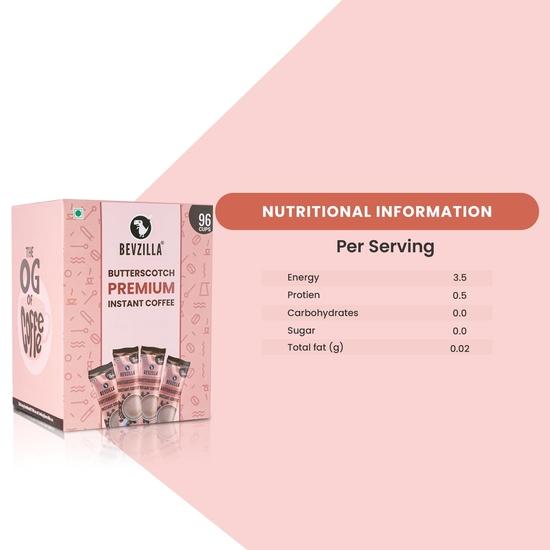 Bevzilla 96 пакетиков растворимого кофе (Ириска) - 192 грамма| Горячий и холодный кофе| Готовит 96 чашек| Кофе Арабика