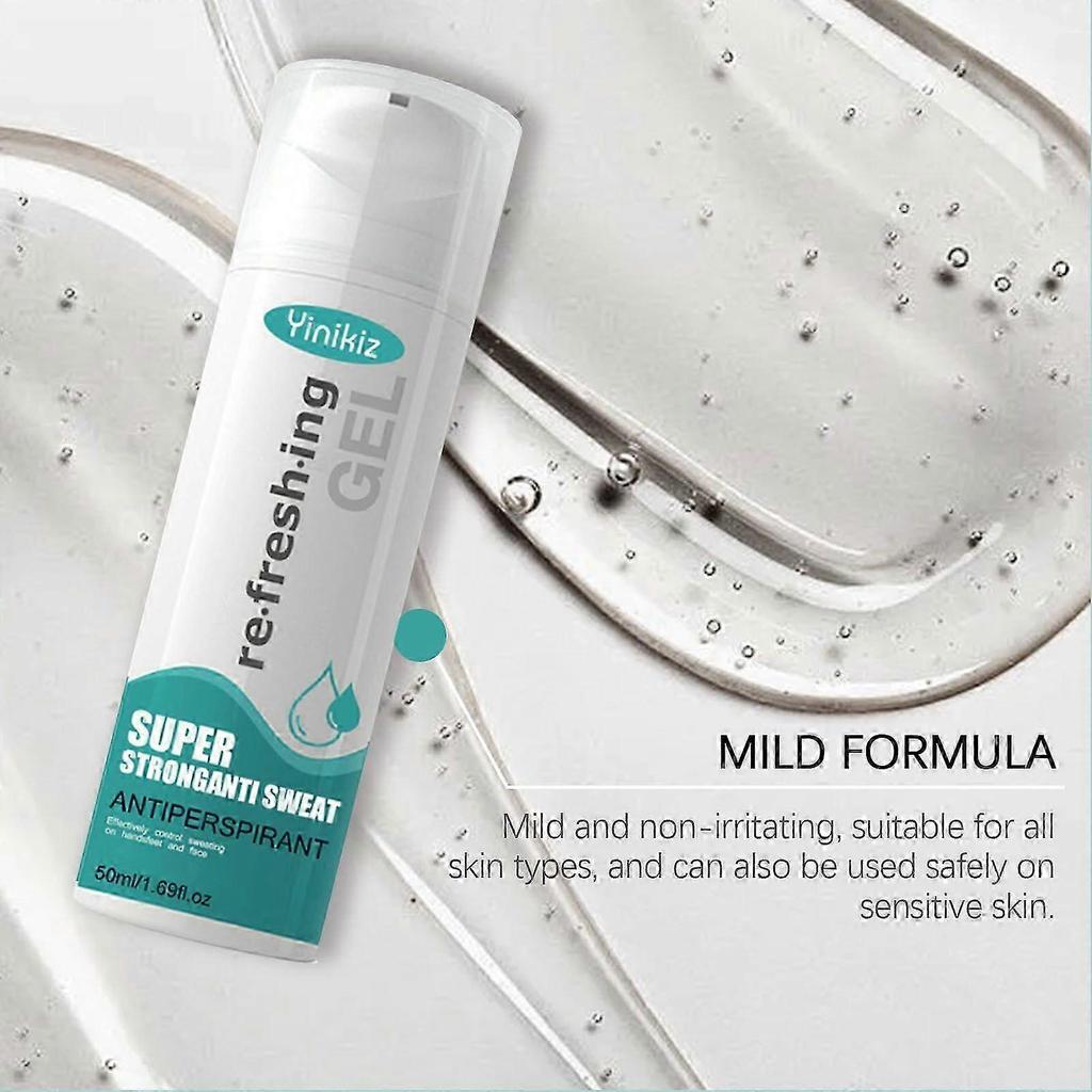 Antiperspirant Gel for Sweaty Hands, Sweat Feet and Sweating on the Face, Anti Sweat Deodorant for Heavy Sweating on the Head, for Men and Women
