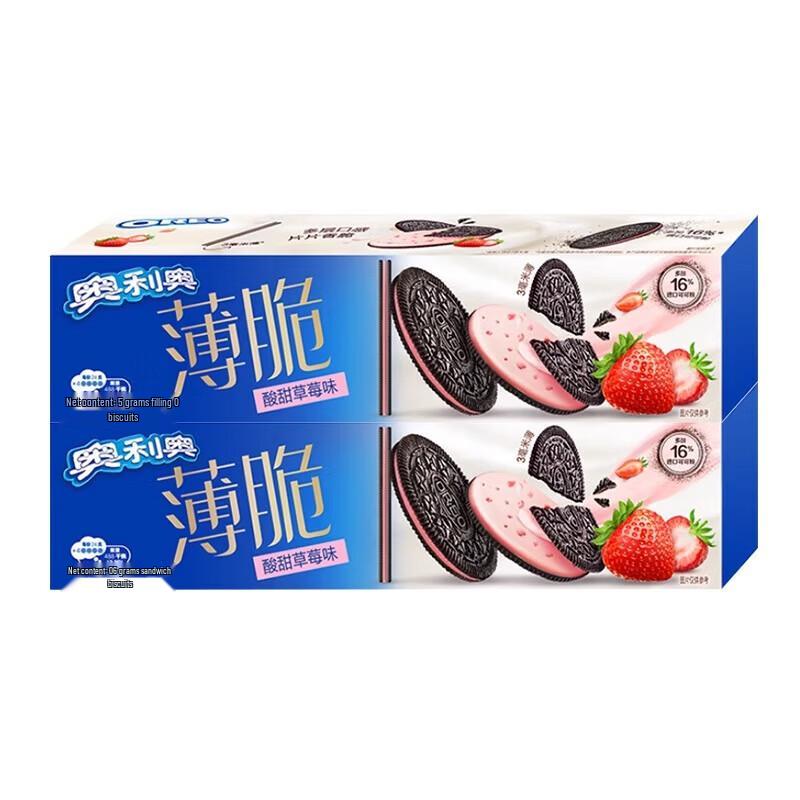 Oreo Тонкие сэндвич-печенья со вкусом клубники