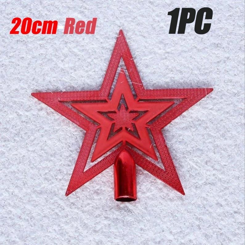 50 шт. Рождественская елка, украшение на верхнюю часть елки, золотая и серебряная пятиконечная звезда, подвесное украшение