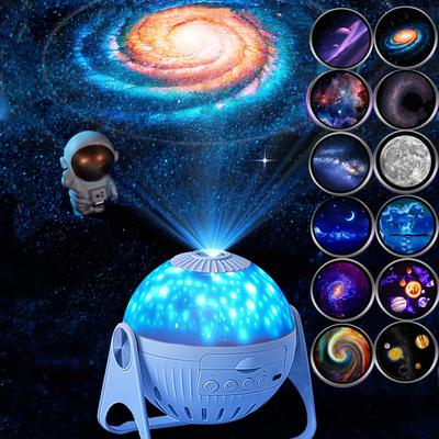Звездный планетарий-проектор, вращающийся на 360°, светодиодный ночник-галактика, проекционная лампа для спальни, потолка, декора комнаты, подарка детям