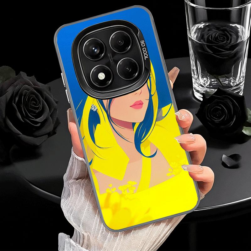 Blue Yellow Ukrainian Girl Soft Phone Case for Samsung Galaxy S24 S25 FE S26 Edge S23 Ultra S22 Plus S21 + Shockproof Cover Back