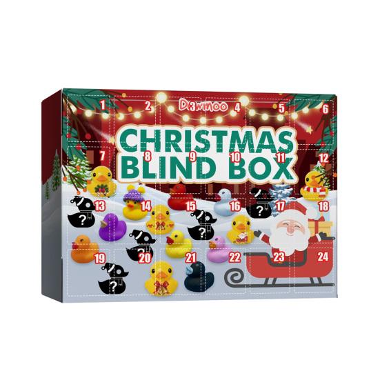 Duck Advent Calendar Eye-catching Festival Toys Christmas Patterns Everlasting Little Yellow Duck Toy Box for Christmas