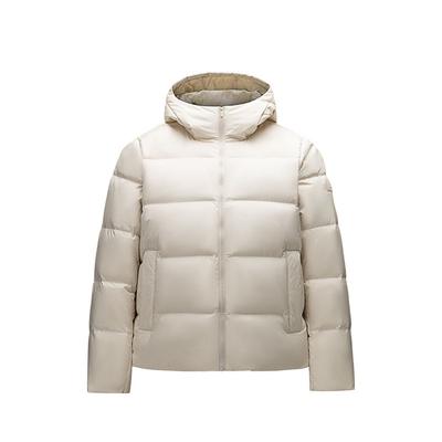 Однотонная куртка-пуховик с капюшоном на молнии, удобная, дышащая, универсальная, женская верхняя одежда, цвет белый чай 162517910-2