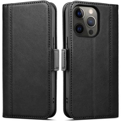 Черный флип-чехол с эффектом кожи для iPhone 13 Mini (5,4'') ПРОШОП