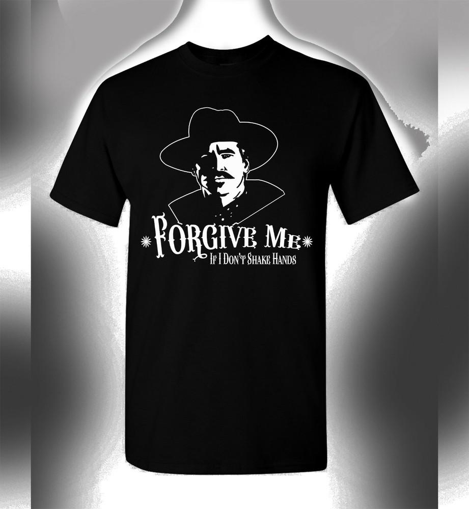 Док Холлидей Прости, если не пожму руку Вал Килмер Tombstone Мужская Унисекс Футболка