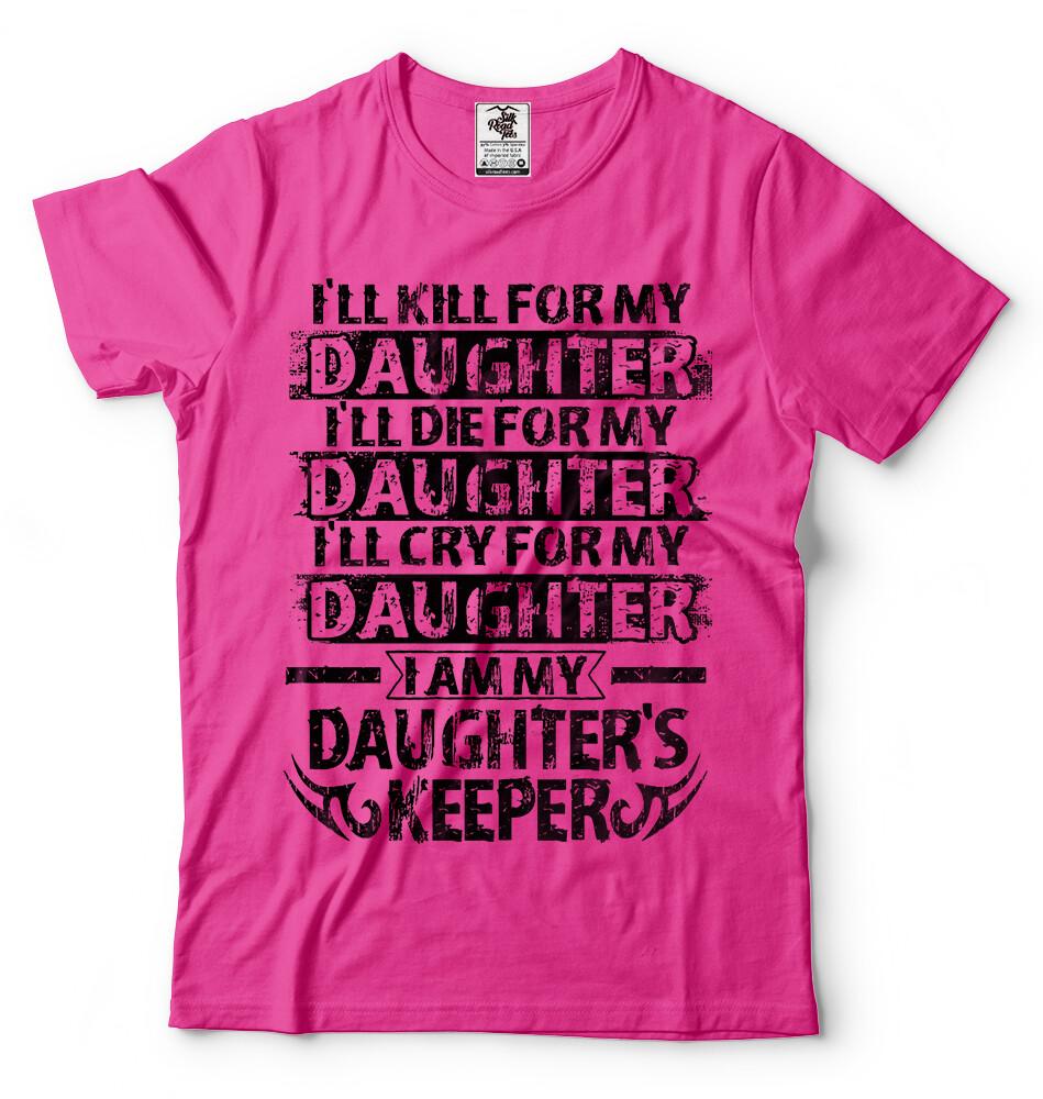 Fathers Day Gifts Gift For Dad Daughter Keeper Dad Tshirt Dad Daughter Gifts