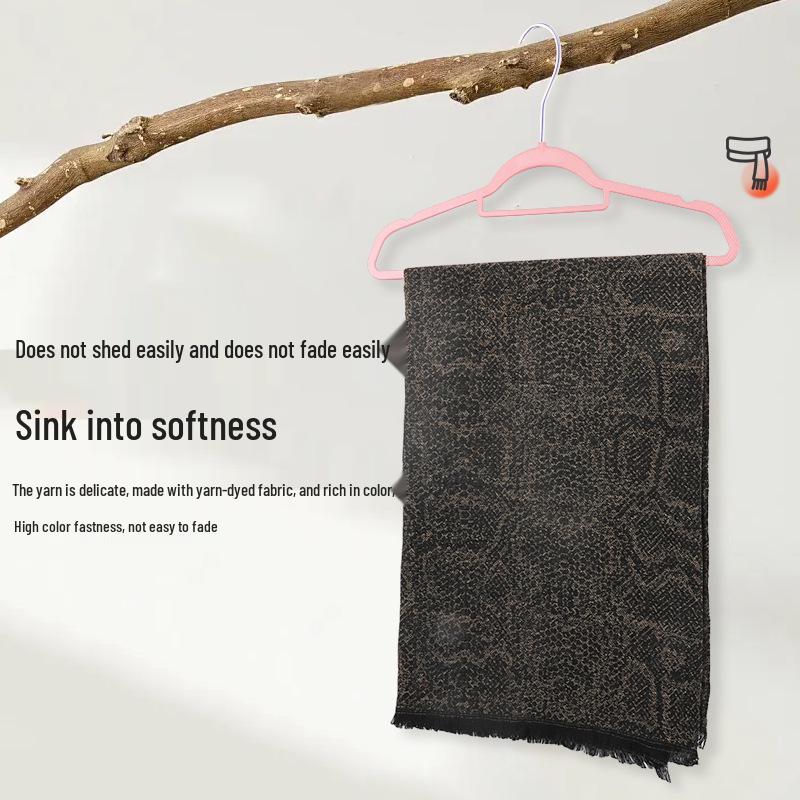 250 г Жаккардовый Шарф с Леопардовым Принтом из Кашемира - Роскошная, Теплая и Универсальная Женская Шаль для Осени/Зимы