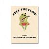Retro Aesthetic Dance Frog Art Poster Decor Trendy Wall Motivational Quote Print Mushroom Meditate Canvas Room Home Painting