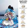 Rabbits Rain Hearts Flannel Blanket Super Soft Warm Cozy Blanket For Sofa Bed Office Travel Allseason Home Decor Gift