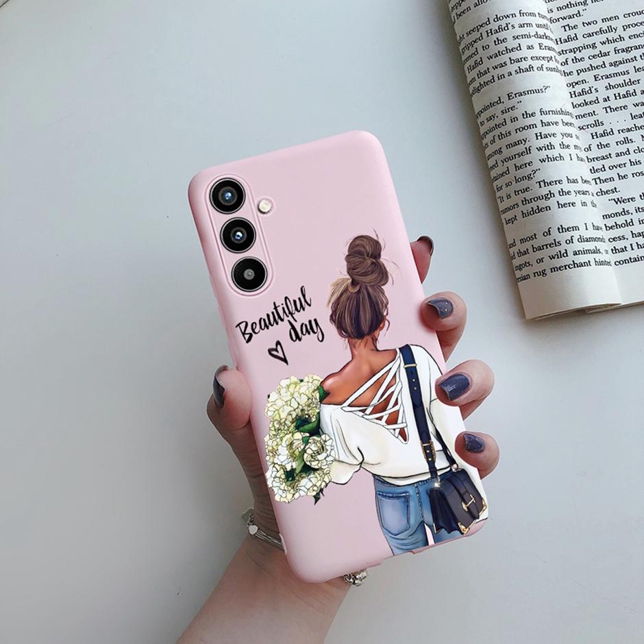 Cover Case For Samsung A34 5G Phone Shell On Samsung Galaxy A54 5G Back Cover Girl Silicone Soft Casing Shockproof Bumper Fundas