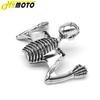 Chrome Highway Hawk Skull Ornament Visor For Harley Softail Bobber Chopper 7" Headlight Lamp Mudguard Skeleton Statue Decorative