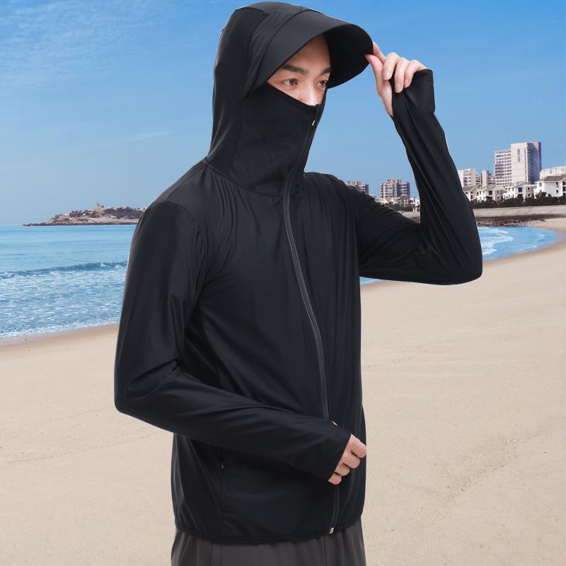 Унисекс Летняя одежда Ice Silk с защитой от ультрафиолета: Дышащая и модная защита от солнца для рыбалки.