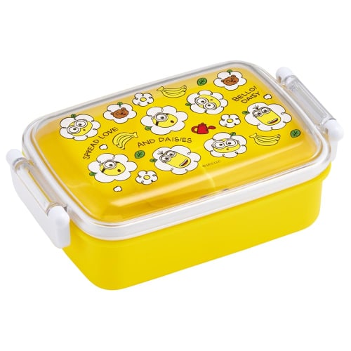 Skater Children's Lunch Box, 450ml, with a Soft Dome-Shaped Lid, Single Tier, Made In Japan, Minion 24 Design, for Boys and Girls (RBF3ANAG-A)