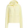 Minimalist Solid Color Logo Sports Casual Hooded Jacket Women Jackets Yellow JI7598