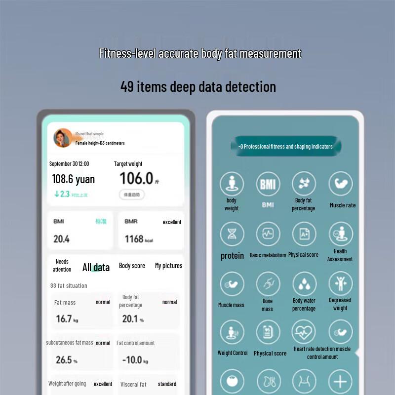 Умные Bluetooth весы для измерения жира в теле ATTMU (Китайская версия)