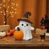 Cute Halloween Ghost Statue Resin Ghost Art Sculpture Ghost Pumpkin Statue  Desktop