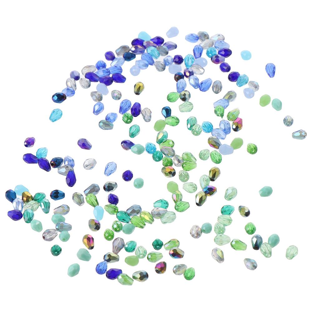 200 шт. Каплевидные синие стеклянные бусины Хрустальные бусины Подвеска Хрустальная подвеска Ожерелье