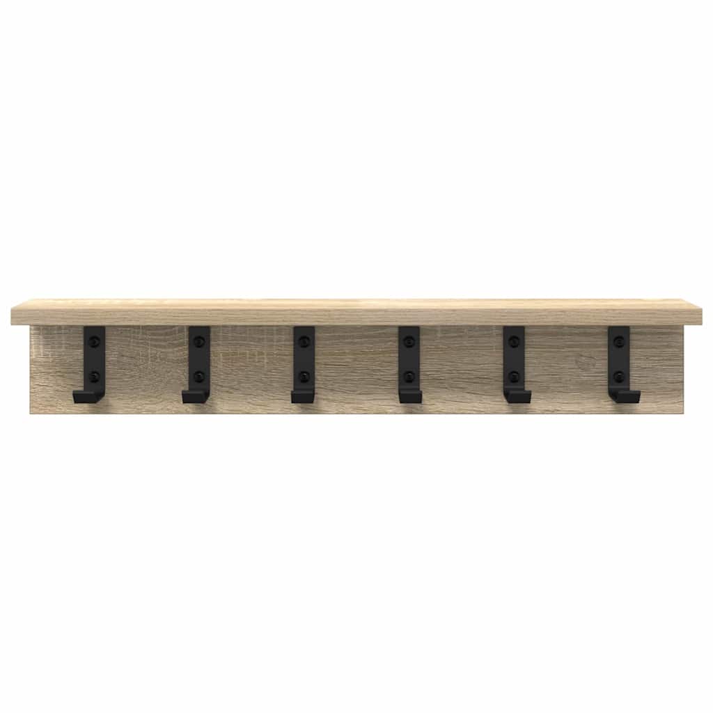 Wall Mounted Nightstand Sonoma Oak 60 x 10.5 x 10.5 cm