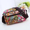 Middle Aged and Elderly Crossbody Bag Single Shoulder Bag Small Flower Cloth Bag Middle-aged Women's Bag Casual Nylon Canvas Bag