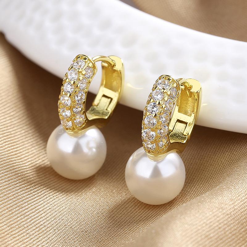 New 925 Sterling Silver AAA Zircon Stud Earrings for Women Fashion Exquisite Student Girlfriend Jewelry Accessories Heart Gift