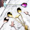 Cute Cat Dessert Stainless Fish Coffee Stirring Tea Steel Milk Spoon Flatware KTY