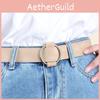 Trendy Women's Casual Faux Leather Belt With Elegant Smooth Closure Design