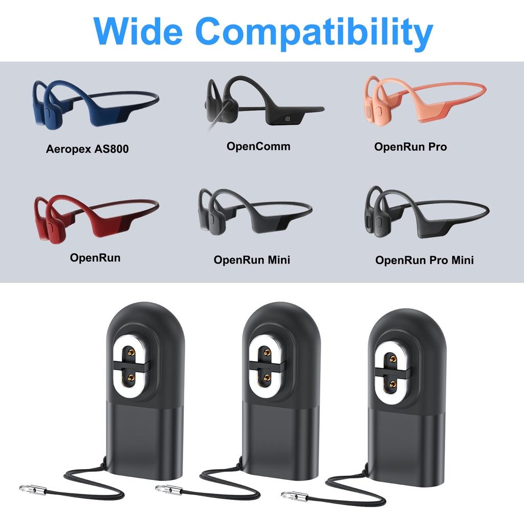 FONKEN Магнитный зарядный адаптер USB C для Aeropex AS800/OpenComm/OpenRun, зарядное устройство для наушников с костной проводимостью, конвертер