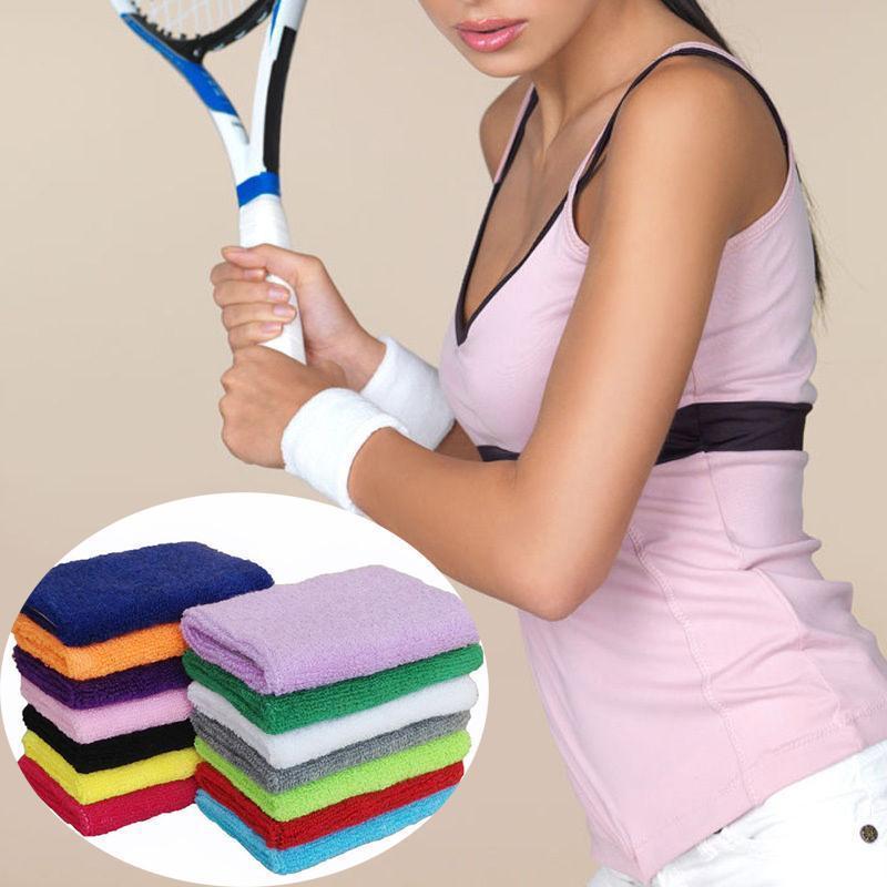 Хлопковый спортивный браслет из махровой ткани, впитывающий влагу, для тенниса, баскетбола, бега,