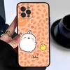 Мультяшный милый чехол для телефона M-Molang для iPhone 17 16 15 16e 14 13 12 11 Pro Max Plus Чехол Обложка Coque