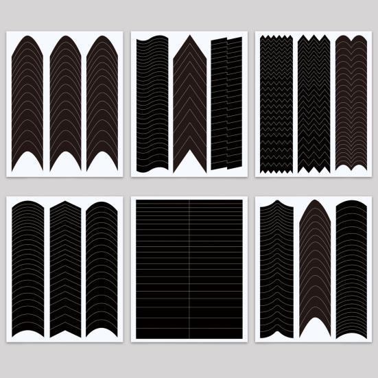 5 шт. наклейки для ногтей самоклеящиеся съемные водонепроницаемые различные формы легко наносятся для украшения ногтей гладкий французский