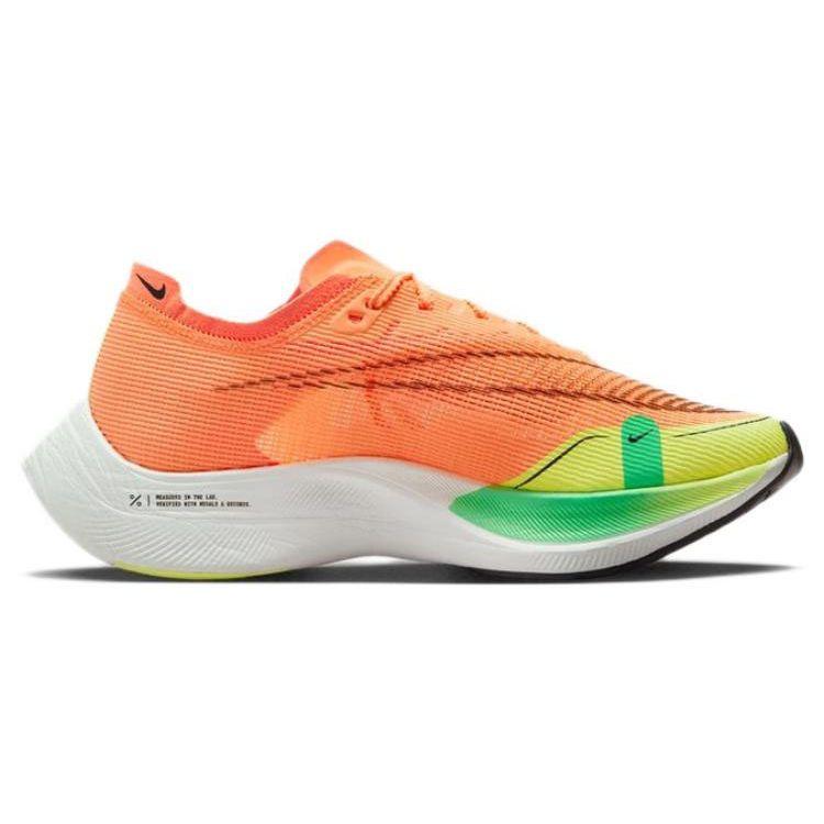 Nike Женские кроссовки ZoomX Vaporfly Next% 2 Peach Cream Green Shock Оранжевый едва-зеленый Черный CU4123-801