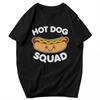Мужская футболка Хот-дог Отряд Крутой Хот-дог Уникальная Y2K Графическая Индивидуальная Унисекс Одежда Футболки