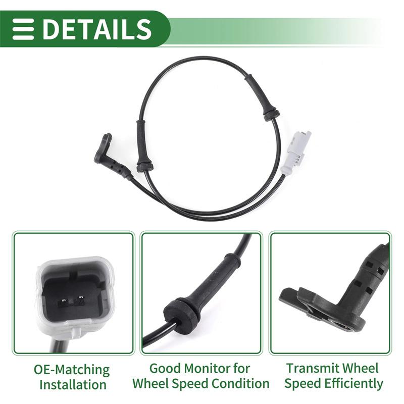 For 307 308 408 3008 Citroen C4L Back Wheel Speed Sensor Front & Rear Abs Speed Sensor Abs Sensor 9811802580