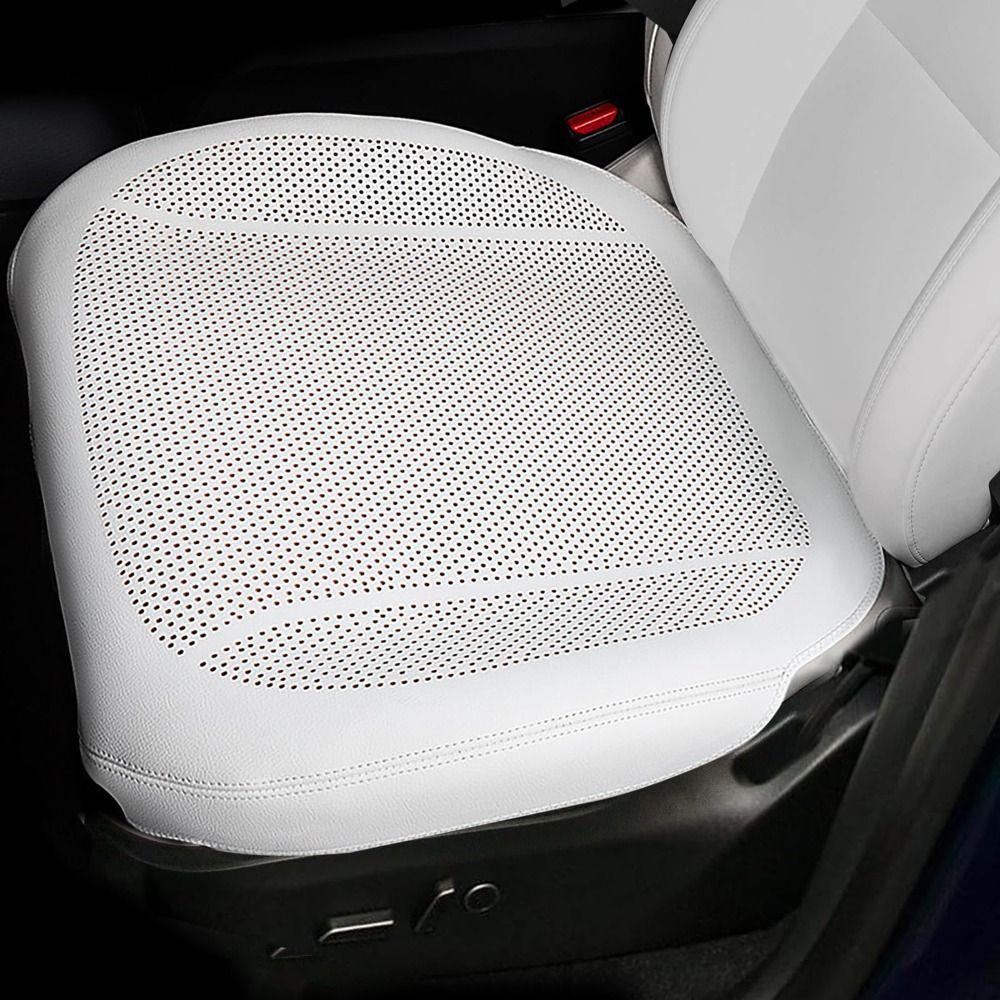 1pc Breathable Leather Leather Car Seat Cover Front Seat Protection Cushion Car Interior