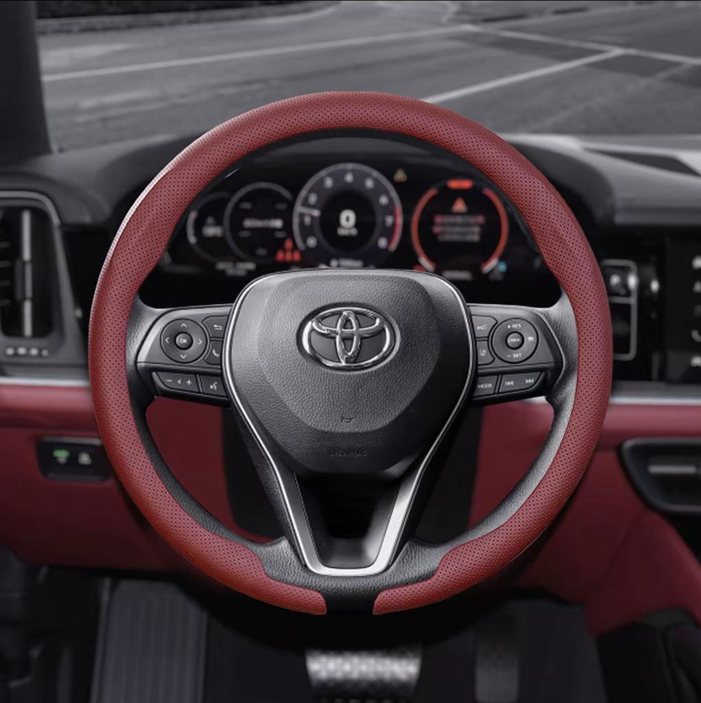 Nappa leather Car Steering Wheel Cover For Toyota Camry RAV4 Corolla 86 Reiz Wish CHR Celica Vitz Yaris Avalon Auto Accessories