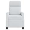 Massage Recliner Chair White Fabric