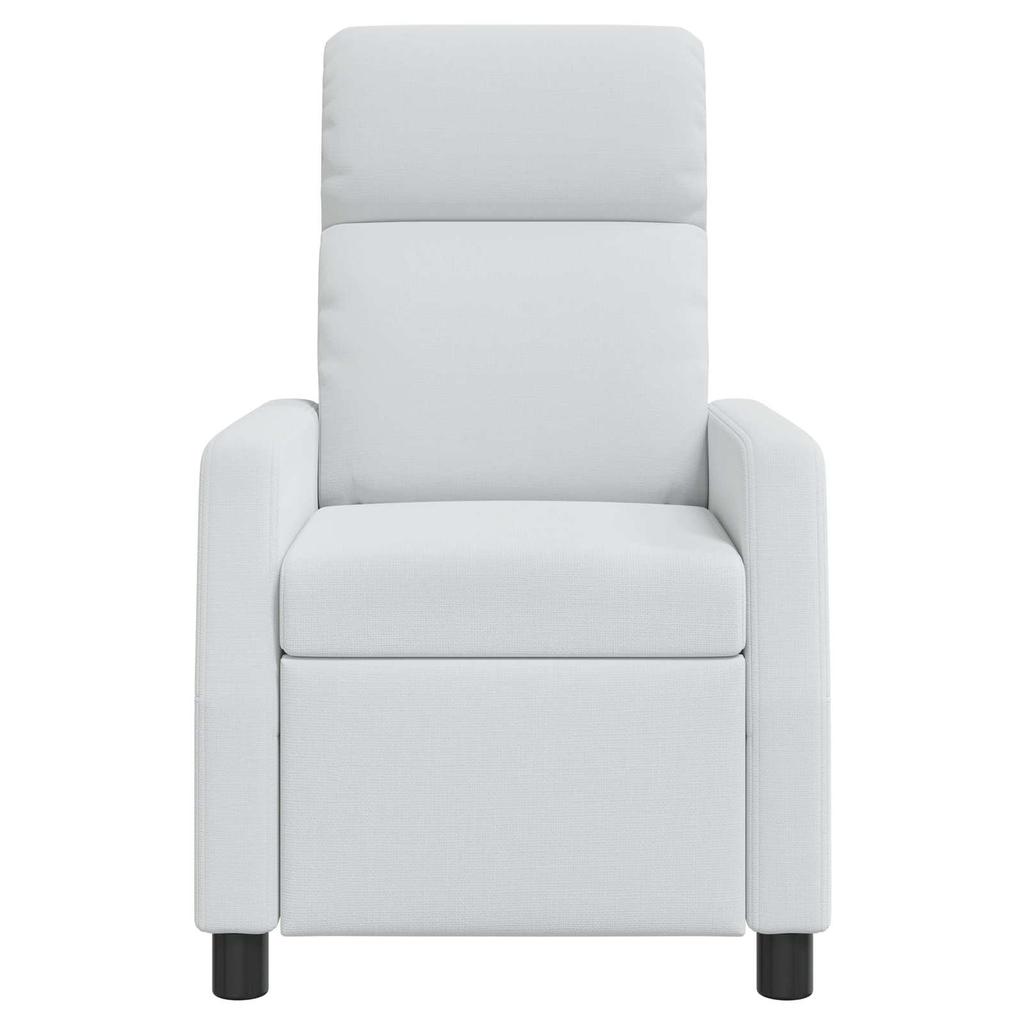 Massage Recliner Chair White Fabric