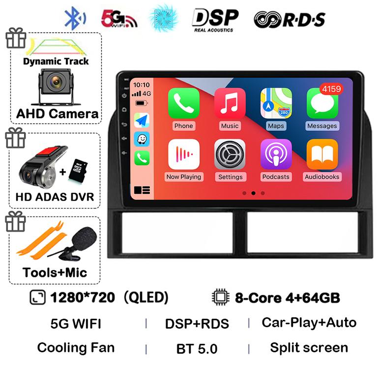 Android 14 Carplay Wifi+4G автомобильное радио для Jeep Grand Cherokee II WJ 1998-2001 2002 2003 2004 мультимедийный видеоплеер GPS стерео