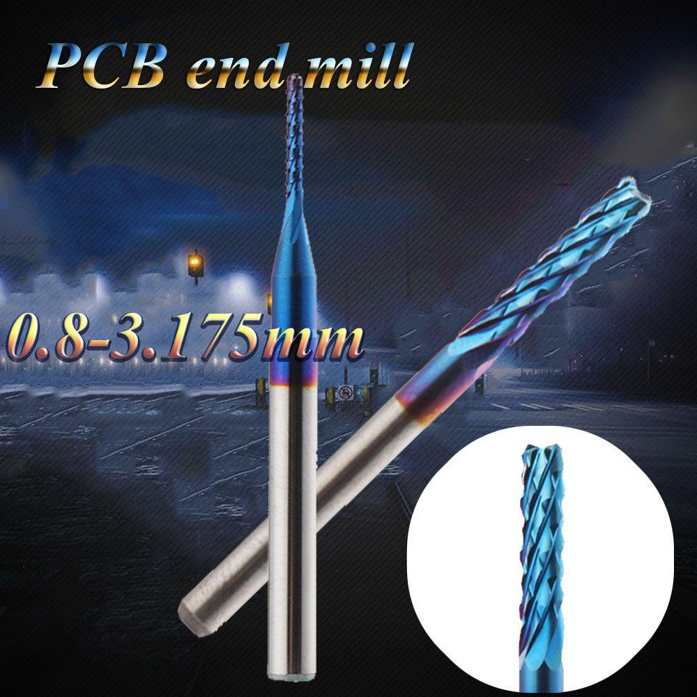 0.8-3.175mm Straight Shank PCB Machine Engraving Cutting Edge Cutter Milling Cutter End Mill Carbide