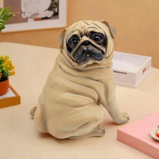 Имитация модели собаки ПВХ мопс шнауцер пудель лабрадор кокер-спаниель фигурка статуэтка скульптура украшение орнамент обучающая игрушка животное