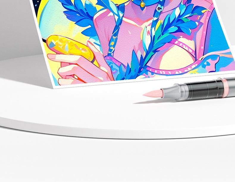 Acrylic Soft-Tip Marker for Elementary Students - Opaque, Blendable, Washable