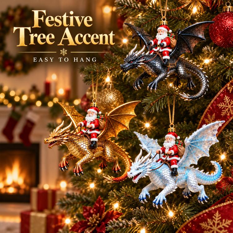 Santa Dragon Riders Ornament Collection