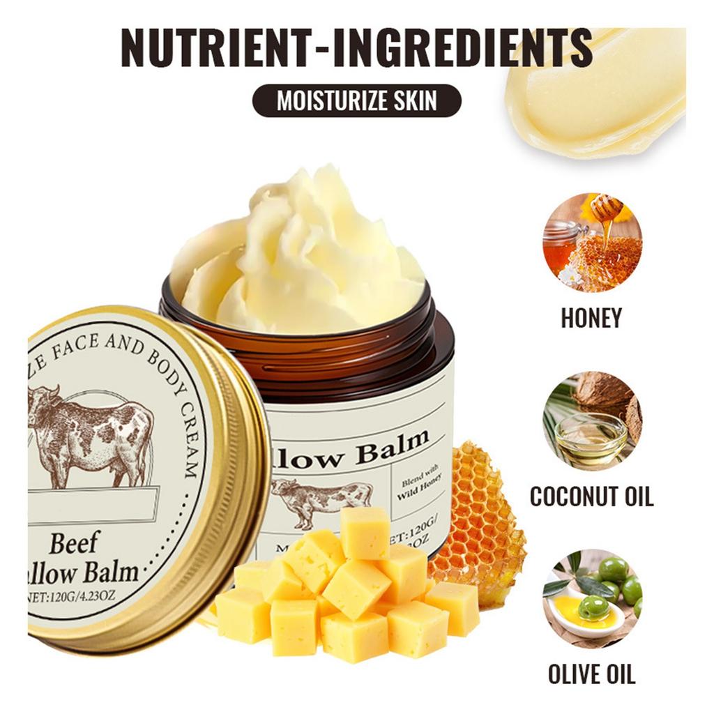 Крем с медом и говяжьим жиром 120 г Увлажняющий крем для лица Увлажняющий и увлажняющий крем для смягчения кожи